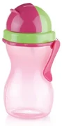 Tescoma Butelka dziecięca ze słomką BAMBINI różowy, 300 ml