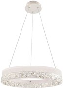 Kryształowa biała lampa wisząca w stylu glamour - M099 W9-P66
