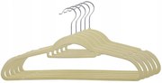 Welurowy beżowy zestaw wieszaków na ubrania 5 szt. B3-K42