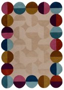 Beżowy wełniany dywan tkany ręcznie 120x170 cm Mia Textured Scallop – Flair Rugs