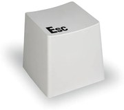 Taboret plastikowy BUTTON, biały