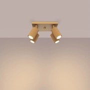 Lampa sufitowa minimalistyczny Gloow, aluminium - 4 źródło światła 3000K - L.25 x H.16.5 cm - złoty
