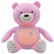 Chicco - Projektor z melodiami BABY BEAR 3xAAA różowy
