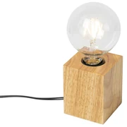 Wiejska lampa stołowa drewno naturalne - Bloc Rustykalny / Vintage Oswietlenie wewnetrzne