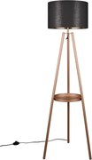 Brązowa lampa stojąca z półką (wys. 152 cm) Colette – Reality