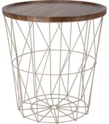 Stołek z blatem z płyty MDF 37 x 39 cm, beżowy