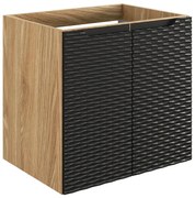 Czarna szafka łazienkowa z frontami 3D N5-M14