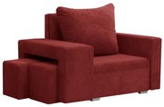 Fotel rozkładany 1 os z funkcją spania DOTEX2 Czerwony