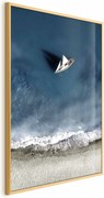 Plakat Jacht 21x30 cm z ramą złotą bez marginesu ARTGEIST B