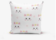 Dziecięca poszewka na poduszkę 43x43 cm White Pink Cat – Mila Home