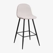 Zestaw 2 Wysokich Stołków Glamm Kremowa & ↑75 Cm & Negro - Sklum