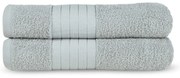 Jasnoszare bawełniane ręczniki kąpielowe frotte zestaw 2 szt. 70x140 cm – Good Morning