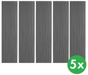 Drewniany panel akustyczny, 2400 x 600 mm, 5 szt, dąb grafitowy