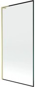 Mexen Next L parawan nawannowy 1-skrzydłowy 90 x 150 cm, czarna ramka, złoty szczotkowany - 895-090-000-03-70-55