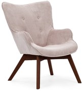 Jasnoróżowy sztruksowy fotel Niko – Ropez