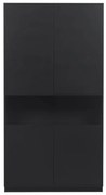 Czarna szafka modułowa z litego drewna sosnowego 110x210 cm Finca – WOOOD
