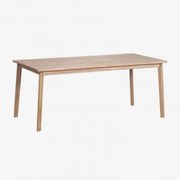 Prostokątny Stół Jadalniany Z Drewna Akacjowego Kaela Jasny Akacjowy Brąz & 220 X 100 Cm - Sklum