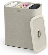 Beżowy tekstylny kosz na pranie 90 l Tota Trio – Joseph Joseph