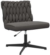 Ciemnoszary  fotel obrotowy pleciony bez kółek D0-K09