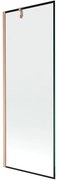 Mexen Next parawan nawannowy 1-skrzydłowy 70 x 150 cm, czarna ramka, miedź szczotkowana - 895-070-000-00-70-65