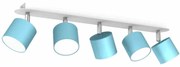 Lampa sufitowa DIXIE BLUE/WHITE 5xGX53, niebieska, 5 kloszy, kierunkowa