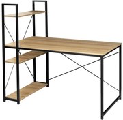 Industrialne Biurko Komputerowe Z Regałem Modern Oak A4-W67