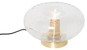 Lampa stołowa w stylu art deco złota ze szkłem - Ayesha ArtDeco Oswietlenie wewnetrzne