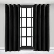 Zasłona welurowa na przelotkach 140x250 velvet gruba czarna