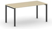 Stół konferencyjny do biura SQUARE, 160x80 cm, czarna podstawa, brzoza