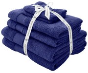 Ciemnoniebieskie bawełniane ręczniki frotte zestaw 6 szt. Anti-Bacterial – Catherine Lansfield