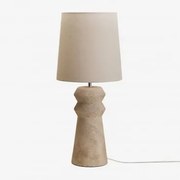 Lampa Stołowa Ceramiczno-lniana Fornia 70 Cm Kremowa - Sklum