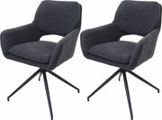 Krzesło do jadalni MCW-N74 (zestaw 2 sztuk),  ciemnoszary