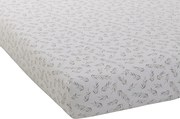 Prześcieradło Jersey z nadrukiem natury 100% bawełna OEKO-TEX® - Biały - 60 x 120 cm