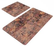 Brązowe aksamitne dywaniki łazienkowe zestaw 2 szt. 60x100 cm – Mila Home