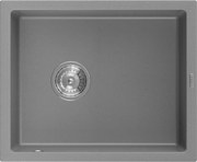 Mexen Pedro zlewozmywak granitowy 1-komorowy 560 x 460 mm, szary, syfon chrom - 6508561000-71