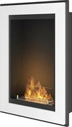 Kominek bioetanolowy Frame 550 SimpleFire do zabudowy w kolorze białym ze szkłem