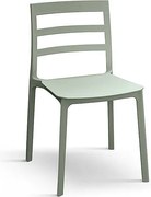 Zestaw 4 zielonych krzeseł z polipropylenu - MALAGA