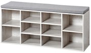 Kesper 15931 Szafka na buty z siedziskiem, biała,103,5 x 48 x 29,5 cm