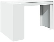 Białe biurko z ukrytym regałem T8-M08