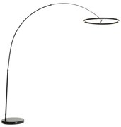 Designerska lampa łukowa podłogowa czarna z wbudowaną diodą LED z 3-stopniową regulacją - Anello
