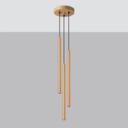 Lampy wiszące nowoczesny Brill, stal - 3 źródło światła 4000K - L.20 x H.115 cm - złoty