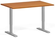 Biurko z regulacją wysokości, 120x80 cm, 2 silniki, szara podstawa, czereśnia