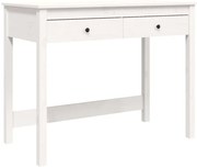 Białe biurko proste z szufladami H1-H49