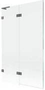 Mexen Lunar L parawan nawannowy 2-skrzydłowy lewy 110 x 150 cm, transparent, gun metal - 897L-110-100-95-00-L