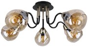 Loftowy Pięcioramienny Żyrandol Ze Szklanymi Kloszami P1-T81