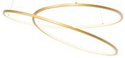 Designerska lampa wisząca złota 72 cm z wbudowanym LED 3-stopniowo ściemnialna - RowanDesignerski Oswietlenie wewnetrzne
