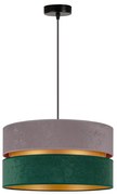 Duolla - Żyrandol na lince DUO 1xE27/15W/230V śr. 40 cm szary/zielony/złoty