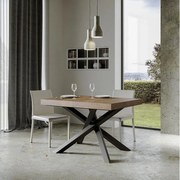 Stół rozkładany 120/224x90 cm Volantis orzech nogi antracytowe