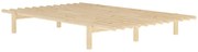 Łóżko dwuosobowe z drewna sosnowego ze stelażem 140x200 cm Pace – Karup Design