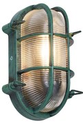 Zewnętrzna lampa ścienna zielona owalna IP44 - Noutica